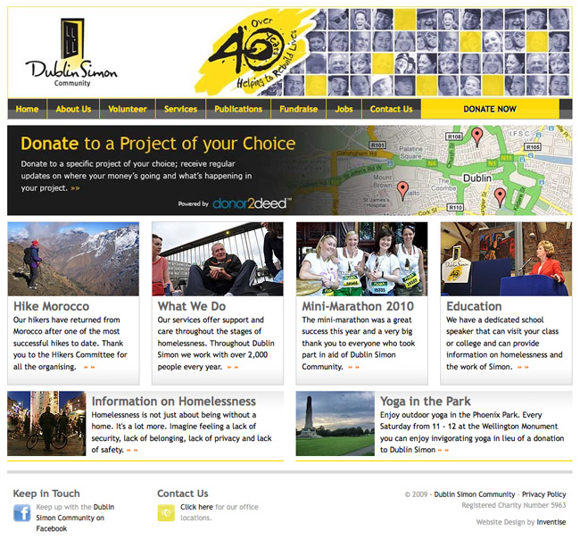 Charity website design
